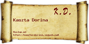 Kaszta Dorina névjegykártya