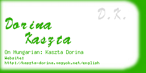 dorina kaszta business card